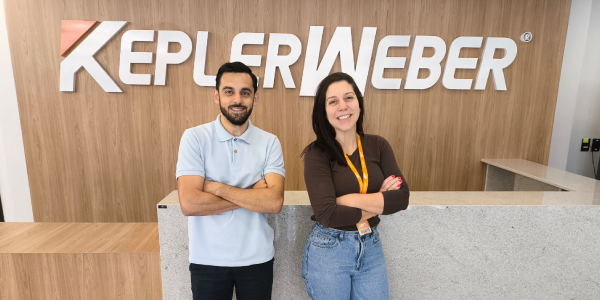 Igor Luiz Nunes e Aline de Aguiar - responsáveis pela frota Kepler Weber 